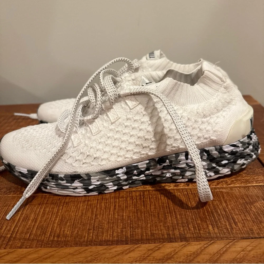 Nobull Aspire White Granite Knit Running Shoes with Womens 10/ Mens 8.5 - Picture 4 of 9